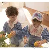 Pigiama vintage unisex per bambini con lettere ricamate e benda sugli occhi. Set pigiama scozzese da notte per bambina e ragazzo. Abbigliamento per bambini R231108