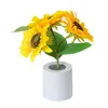 Night Lights Sunflowers Artificial Flowers LED USB Rechargeable Light Art Crafts Lamp Lighting Ornament Gifts For Home