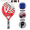 Raquettes de tennis Camewin – raquette de Tennis de plage professionnelle entièrement en carbone, 4 en 1, avec visage en EVA souple, avec sac, équipement unisexe, Q231109