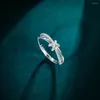 Cluster Ringe Trumium Silber Ineinander verschlungene Linien Finger für Frauen Klassischer Luxus 925 Sterling Stapelbarer Ring Modeschmuck