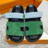 Slipare Designer Womens Slide Platform Sandaler Men Summer Sliders Sandale Shoes Classic Brand Casual Woman Outside Slipper Beach Real Leather Top Quality 10a Box