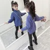 Pullover Autumn Winter Kids Girls Turtleneck Knitting Pullovers Children's Clothing Fashion Solid Long Sleeves Tops Sweater C161 231108