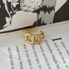 Klusterringar mode punk guld färg metall kubansk kedja finger ring flickor minimalistiska läckra parti juveler gåvor e1247