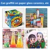 İşaretçiler 12/24 Akrilik Marker Kalemleri Cam Seramik Resimlerinde Grafiti için Kullanılabilir Suluboya Modelleri Renk İşaretleme İstasyonları Öğrenci İstasyonları 230408
