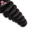 100% Human Hair Bundles Loose Wave Bundles Indian Raw Hair Weave Bundles 1 3 4 Bundle Deal Human Hair Extensions Natural Black Queen Hair Products