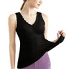 Camisoles & Tanks Womens Thermal Fleece Lined Underwear Tops Tank Top Warm Base Layer Vest Velvet Heating With Chest Pad