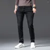 Jeans pour hommes hiver épais polaire mode chaud décontracté affaires style classique mâle marque denim pantalon