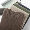 Camisolas masculinas Pure Cashmere Sweater Homens Pulôver 2023 Inverno Espessamento Quente Macio Jersey Hombre Jumper Pull Homme Knit Homem Camisa