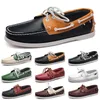 Zapatos casuales hombres blanco ocio barato platas taupe dlives marrón gris rojo verde caminando bajo suave Multis cuero para hombre zapatilla de deporte al aire libre entrenador GAI