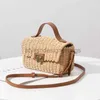 Sacs à bandoulière Sacs à main Fasion Box Paille Femme et sac Designer Corde Sac croisé pour femme et sac de plage d'été Petit portefeuille à rabatstylelishdesignerbags