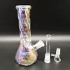 20 -cm Wysokie zlewki Bong Bong Gave Glass Dab Rigs Downstem Perc Hookahs Shisha Smoke Water Rure z 14 mm miską