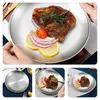 Plates 6pcs Stainless Steel Metal Dinner Dishes Kids Toddlers Feeding Serving