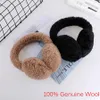 Ear Muffs Unisex Winter Warm 100% Genuine Lamb Wool Earmuff Ear muffs Women's Fashion Ear warmer Protection Soft Adjustable 231107