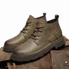 Boots 2023 Men's Autumn And Winter High-top Casual Soft Sole Non-slip British Style Business Retro Work