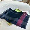 Designer Scarves 2023 Cashmere Winter Warmth Luxury Scarf Men High End Designer Classic Check Plaid Shawl Neckerchiefs