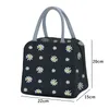 Storage Bags Women's Portable Daisy Printing Thermal Bag For Lunch Large Capacity Work Food Container Fridge Picnic Insulated Cooler