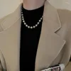 Choker luksus temperament retro symulowany perełowy naszyjnik dla kobiet elegancka modna biżuteria imprezowa