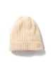 Mützen/Totenkopfkappen für Damen, 35 % Kaschmir-Strick, gerippte Beanie-Kappen, einfarbig, warme Mützenmischungen, Wolle, Winter, Herbst, warme Skullies, Natur, d 231108