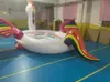 Bóia inflável gigante rosa flamingo para 6-7 pessoas Bóia grande para lago Grande bóia inflável Ilha Brinquedos aquáticos Piscina divertida Jangada192G