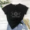 Women's T Shirts Celestial Sun And Moon Graphic Gothic Cool Style Women Fashion Funny Unisex Vintage Shirt Youngs Casual Cotton Tees Art