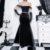 Spódnice centrum goth aksamitne fishtail spódnica kobiet vintage jacquard biodra wróżka bajka grunge wiktoriańskie panie steampunki