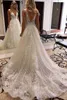 Vestidos de festa Lorie Ivory Lace Glitter Vestres de noiva Tul Bridal Vestres Boho egant Vestidos de festas de casamento abrem de volta