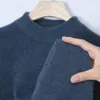 Herensweaters Halfhoge kraag Nertsen trui Herfst en winter Verdikt breien Dieptepunt Shirt Katoenen gebreide kleding Top Heren