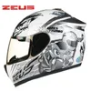 Motorcycle Helmets ZEUS Full Face Motorbike ECE DOT ABS Helmet Anti-glare Deceleration Top Protective Gear