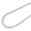 9mm Hip Hop Baguette Diamond Tennis Necklace 925 Sterling Silver Moissanite Chain