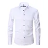 Men's Casual Shirts Elastic Iron Free Wrinkle Resistant Shirt Men's Clothing Self Culture Leisure T-shirt Spring/Summer T-shirt 230408