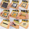 Servis uppsättningar sushi rullande matta rullande naturlig dyna för hemrestaurang hemlagade leveranser 24x24 cm kökssats