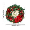 Decorative Flowers Merry Christmas Wreath Artificial Garland Front Door Wreaths Farmhouse For Window Wall Home Decor