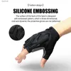 Fem fingrar handskar nya halvfinger herr- och kvinnors cyklinghandskar flytande silikon chock-absorberande andningsbar sportcykel fitness handskar231108
