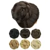 Synthetische pruiken Soowee groot formaat synthetische haarstukken gevlochten chignon zwart bruin nep haar broodjes voor vrouwen knot cover scrunchies haar cover 231108