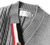 Maglione a maniche lunghe per bambini di design classico primaverile e autunnale, cardigan da uomo e da donna, abbigliamento casual per bambini lavorato a maglia