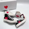 Runner Scarpe per bambini Play Love Heart Sneakers Eyes High Low Casual Canvas 1970 Toddler Big Boys Outdoor Trainers Kid Youth Sport Shoe Ragazzi Ragazze Bambini Sneaker nera