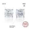 Diamond Passed Test 925 Silver Flashing 4CT D Color Moissanite Earrings Studs Bling Studs Earrings for Men Women Gift