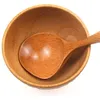 Spoons 2 Pcs Wooden Soup Ladle Long Handle Spoon Wood Scoop Kitchen Serving Rice For Fruit Mixing