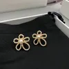 CELI designer Marchio classico Orecchini di perle per donna Arco di Trionfo Placcato in oro 18 carati Argento 925 Ago a forma di fiore Gioielli di moda in stile europeo e americano