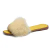 fur household cotton slippers women fashion blue yellow green white black sandals womens outdoor winter Scuffs