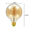 Rétro Edison Ampoule Dimmable E27 220V 110V 4W G125 G95 G80 Spirale LED Filament Décor À La Maison