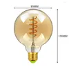 Retro edison glödlampa dimbar e27 220v 110v 4W G125 G95 G80 Spiral LED Filament Heminredning