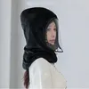 Cuscino invernale per ciclismo all'aperto Copricapo in peluche Indossabile Maschera protettiva antivento calda da donna Completamente chiusa Staccabile Antiappannamento