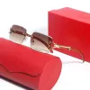 Okulary okulary przeciwsłoneczne dla mężczyzn luksusowe okulary mody Gradient Słońce prosty kwadratowy złota rama Uv400 Driving Sports Show Rypp Rypp
