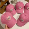 قبعات الكرة الكرتون البيسبول الصيفية الموضة التطريز Cat Cute Hat Women Wash Sun 230407