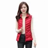 Trench-coats pour femmes Gilets Veste d'hiver Femmes Mode Sans manches Coton Casual Gilet Dames 2023 Automne et