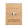 Chain Make A Wish Paper Card Adjustable Link Bracelet Turtle Elephant Tree Map Flower Handmade Woven Bracelets Simple Fashion Women J Dhvhy