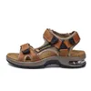 Sandales Marque été hommes sandales en cuir véritable hommes pantoufles gladiateur hommes plage sandales doux confortable extérieur Wading chaussures 38-46 230408