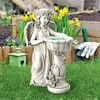 Decorazioni da giardino Design Toscano Splash Angel di Angelique a Birdbath Statua ornamenti da esterno