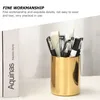 VASES PEN ORGANIZERホルダーステーショナリーデスクトップストレージフラワーブラシコンテナブラシポットメタルコンテナカップバケツゴールデン